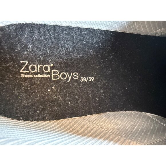 Zara Boys Gray Slip-On Sneakers Size 38/39 With Patterned Sole - Picture 7 of 10